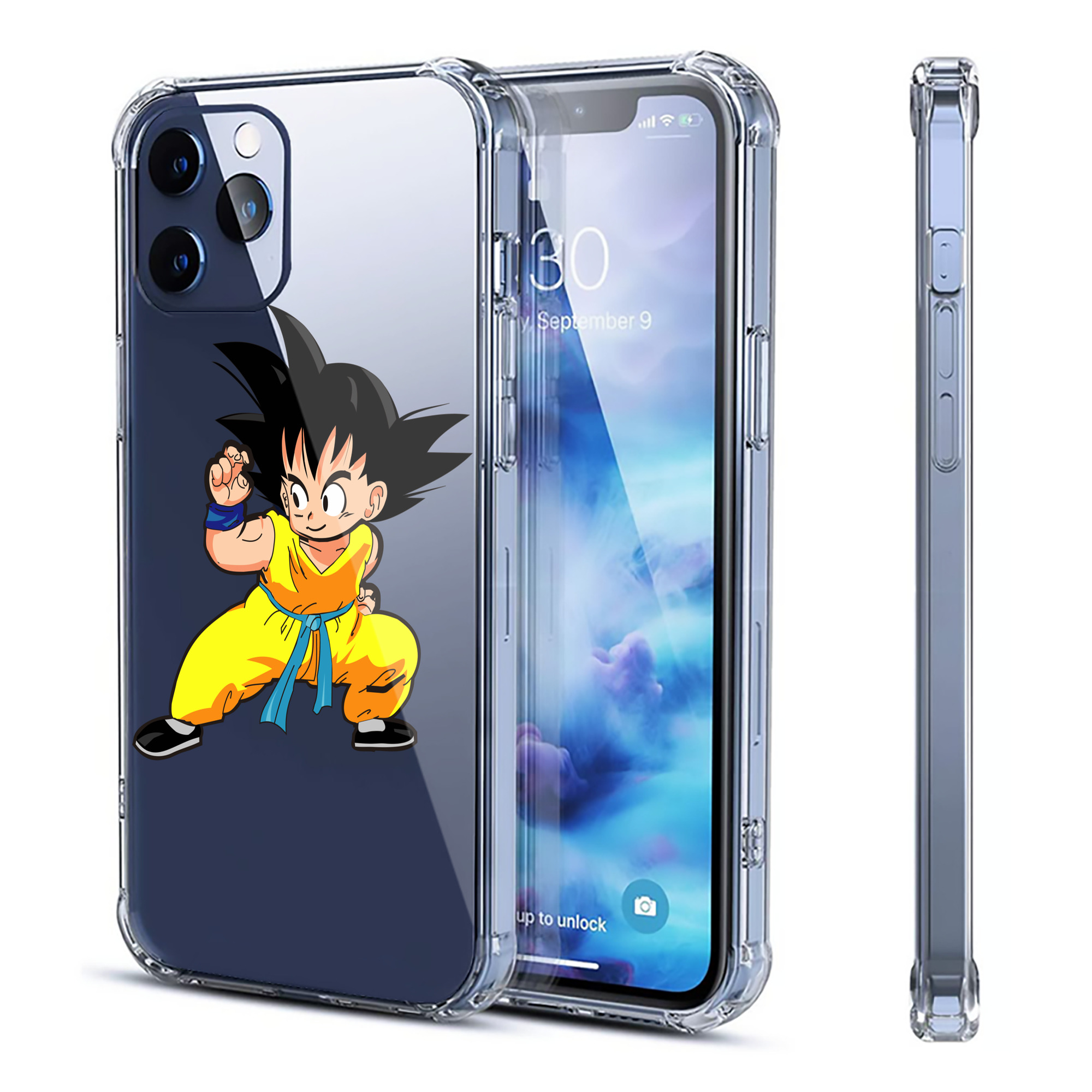 （画像用） ドラゴンボール 孫悟空（そん ごくう）Son Goku カカロット DRAGON BALL Kakarotto 【iPhone 12シリーズ対応】透明スマホケース（クリアソフトケース）